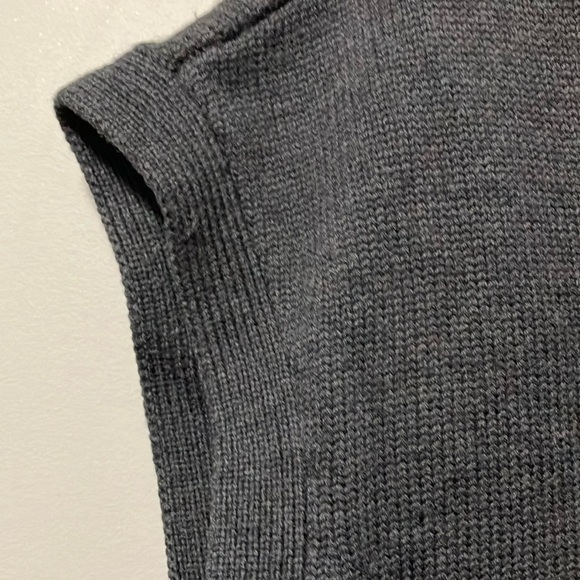 Tory Burch Gray 100% Merino Wool Sweater Vest - Picture 3 of 6